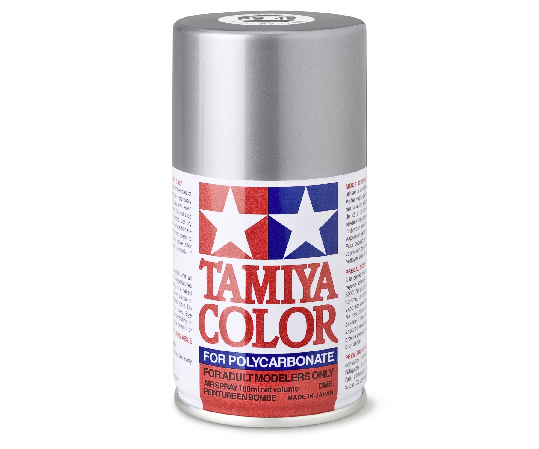 Tamiya Color Lexanspray Aluminium, Silber PS-48 100 ml Spraydose (L=184,90€)