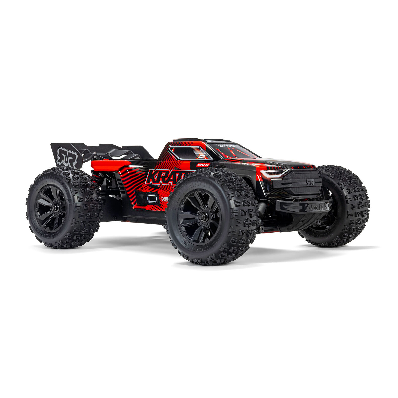 1/16 Mini KRATON 3S DSC 4X4 RTR Brushless Speed Truck, Schwarz/Rot Aktion inkl. 2S LiPo und Ladegerät