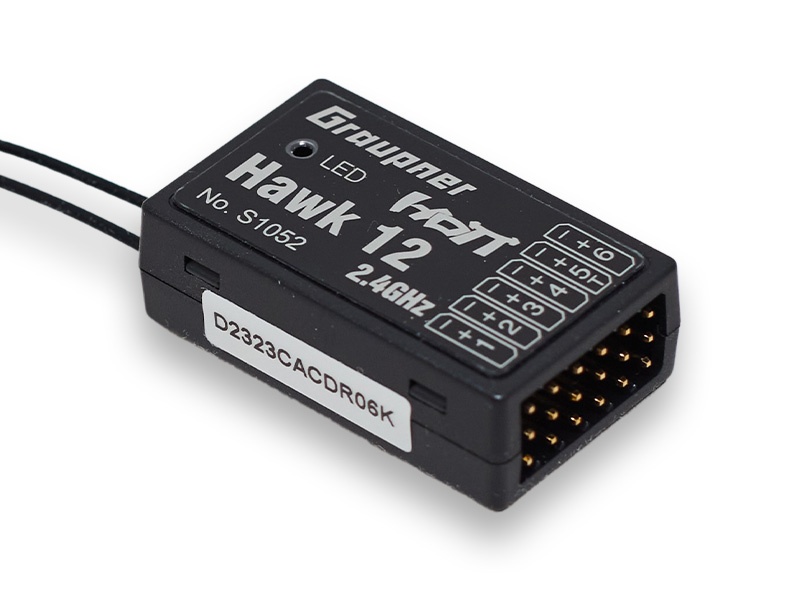 Graupner Hawk-12 HoTT - 2.4 GHz Empfänger 