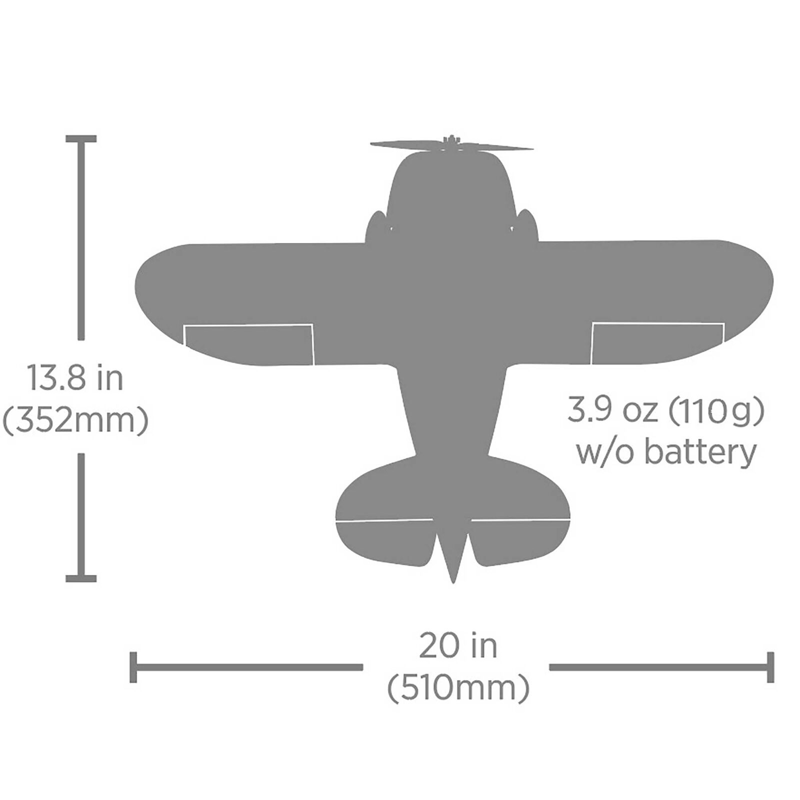 UMX Gee Bee R-2 510mm BNF Basic mit AS3X und SAFE Select