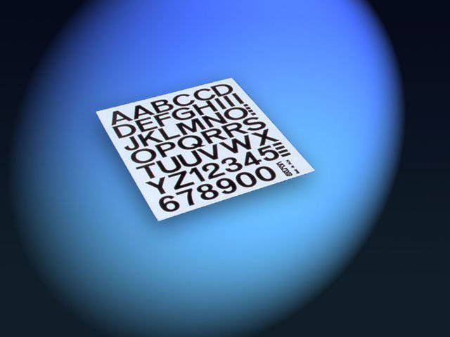 Klebebogen Zahlen/Buchstaben 25mm schwarz