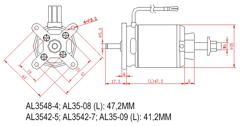 D-Power Brushless Motor AL35-08
