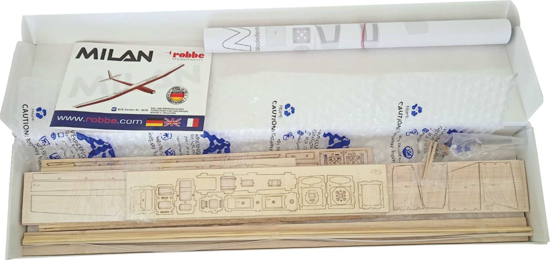Robbe Modellsport MILAN Laser Cut Holzbausatz "Made in Germany" Hochleistungs-Elektrosegler 