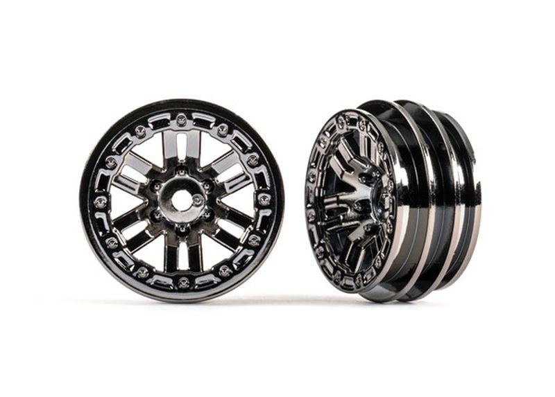 Felgen 1.0 schwarz-chrom (2) TRAXXAS TRX-4M 