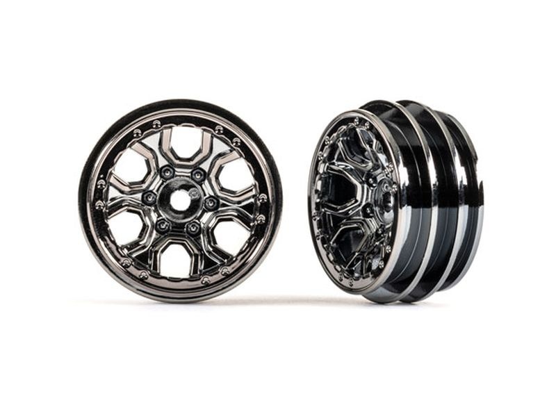 Felgen 1.0 schwarz-chrom (2) Fun-R TRAXXAS TRX-4M 