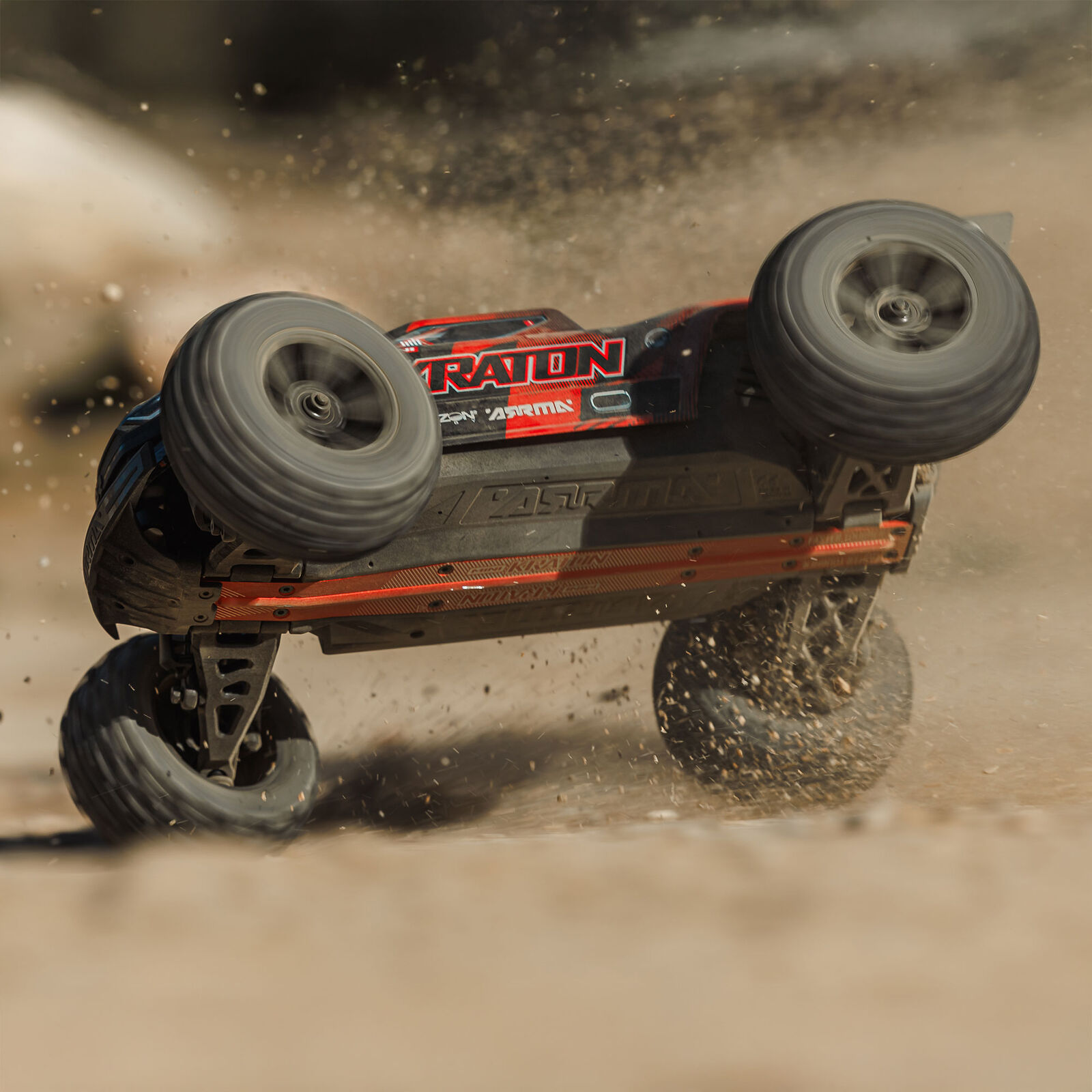 1/16 Mini KRATON 3S DSC 4X4 RTR Brushless Speed Truck, Schwarz/Rot Aktion inkl. 2S LiPo und Ladegerät